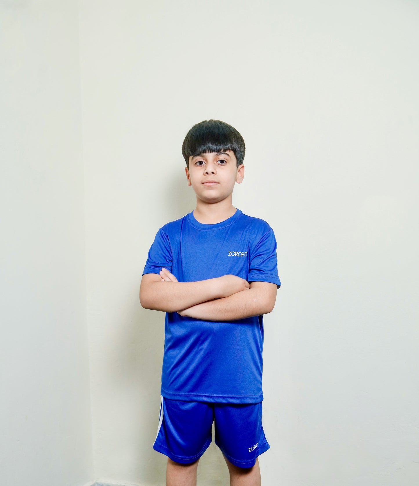 Blue Triliner Kids Tracksuit with Shorts
