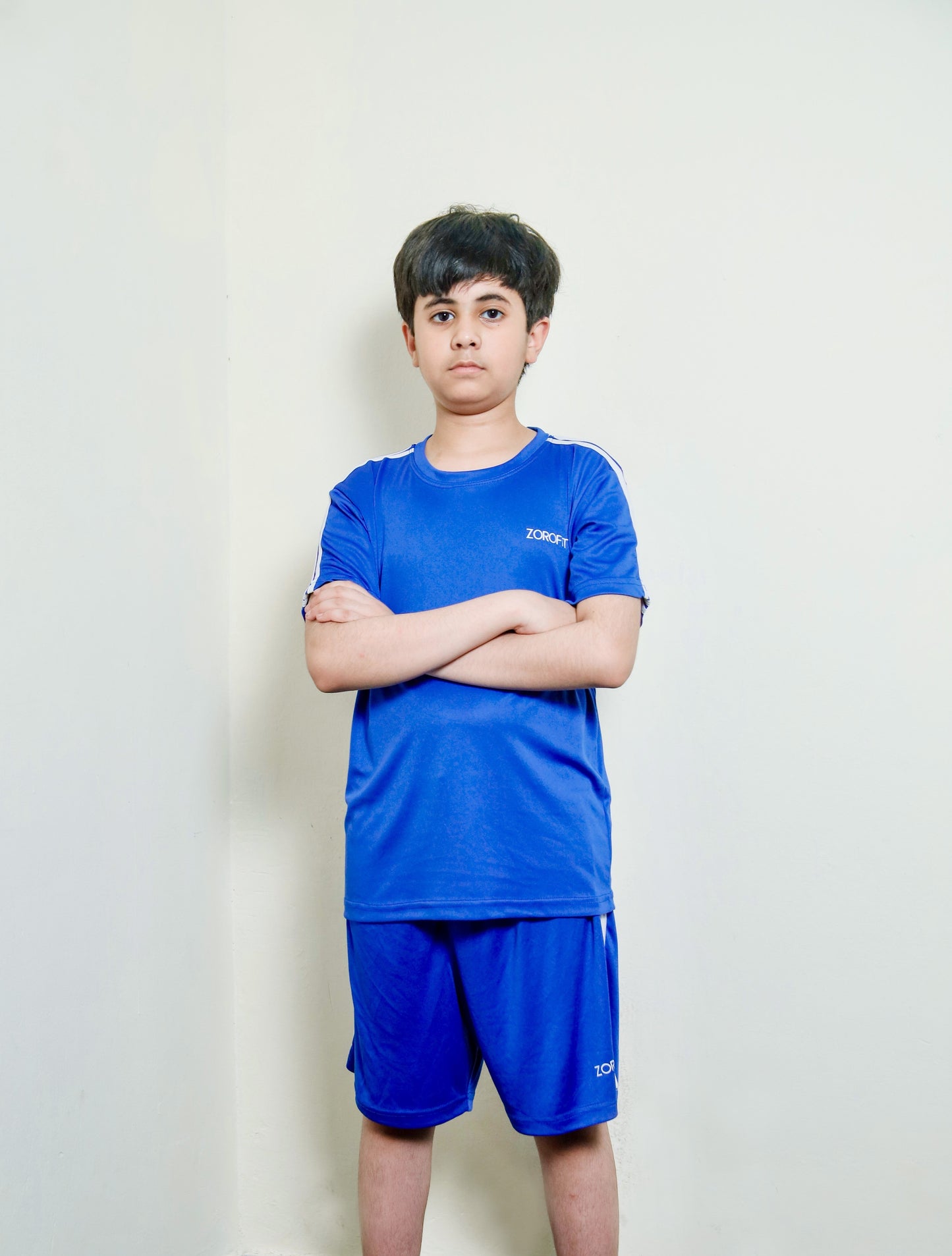 Blue Triliner Kids Tracksuit with Shorts
