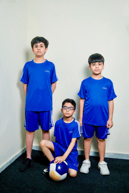 Blue Triliner Kids Tracksuit with Shorts