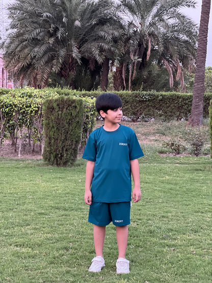 Zinc Mesh Dryfit kids Tracksuit with shorts