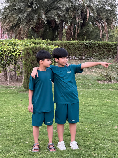 Zinc Mesh Dryfit kids Tracksuit with shorts