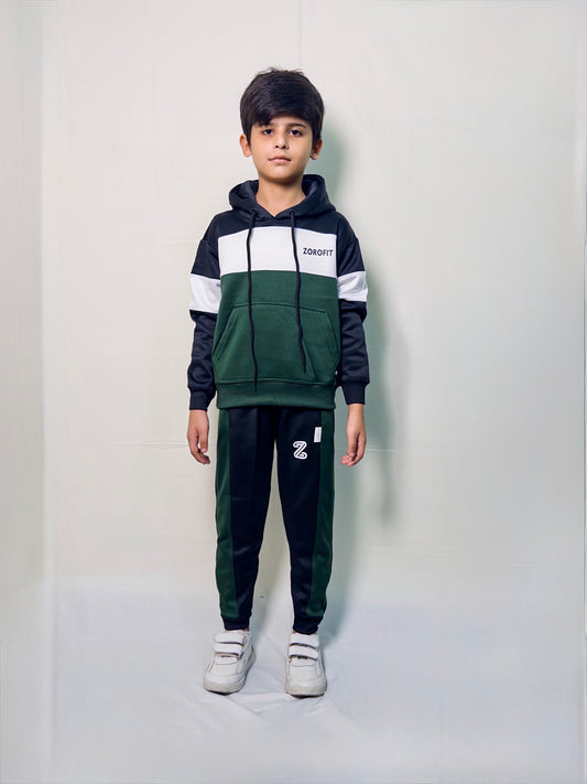 Signature Green  Winter Kids Tracksuit
