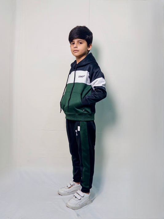 Signature Green  Winter Kids Tracksuit