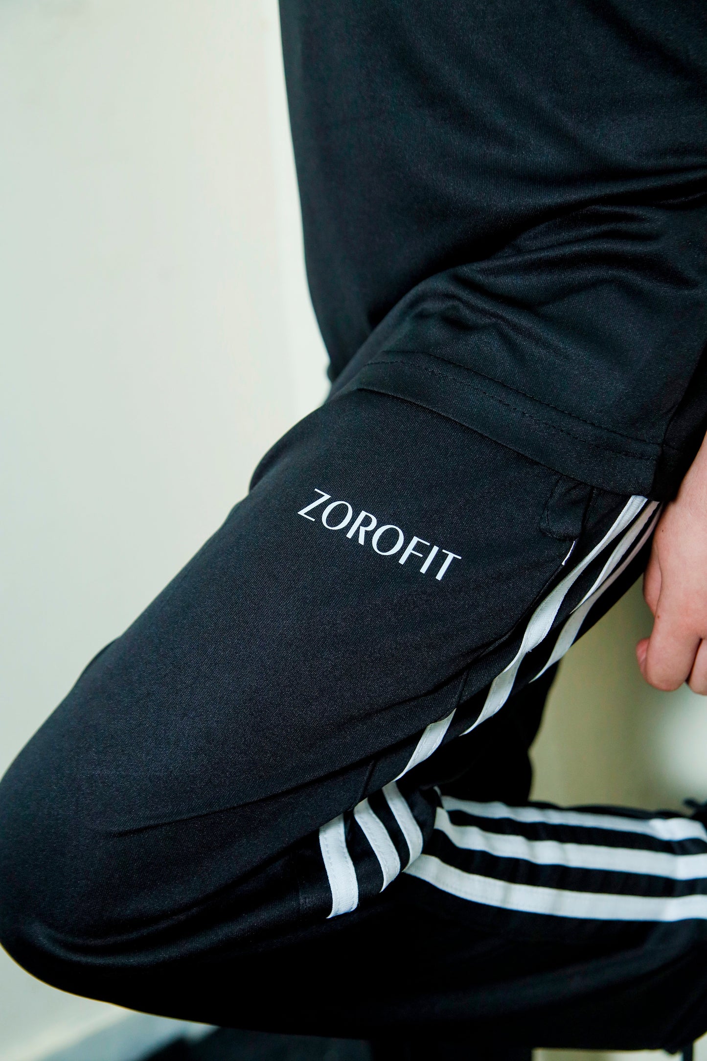Black Triliner Kids Tracksuit with trousers