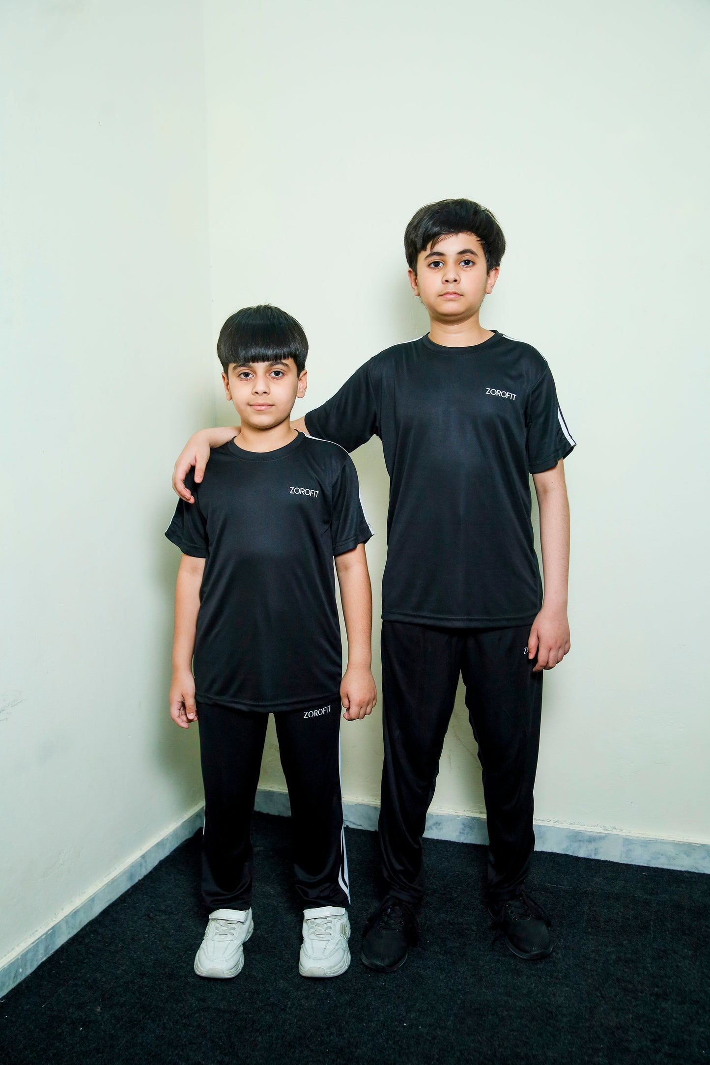 Black Triliner Kids Tracksuit with trousers