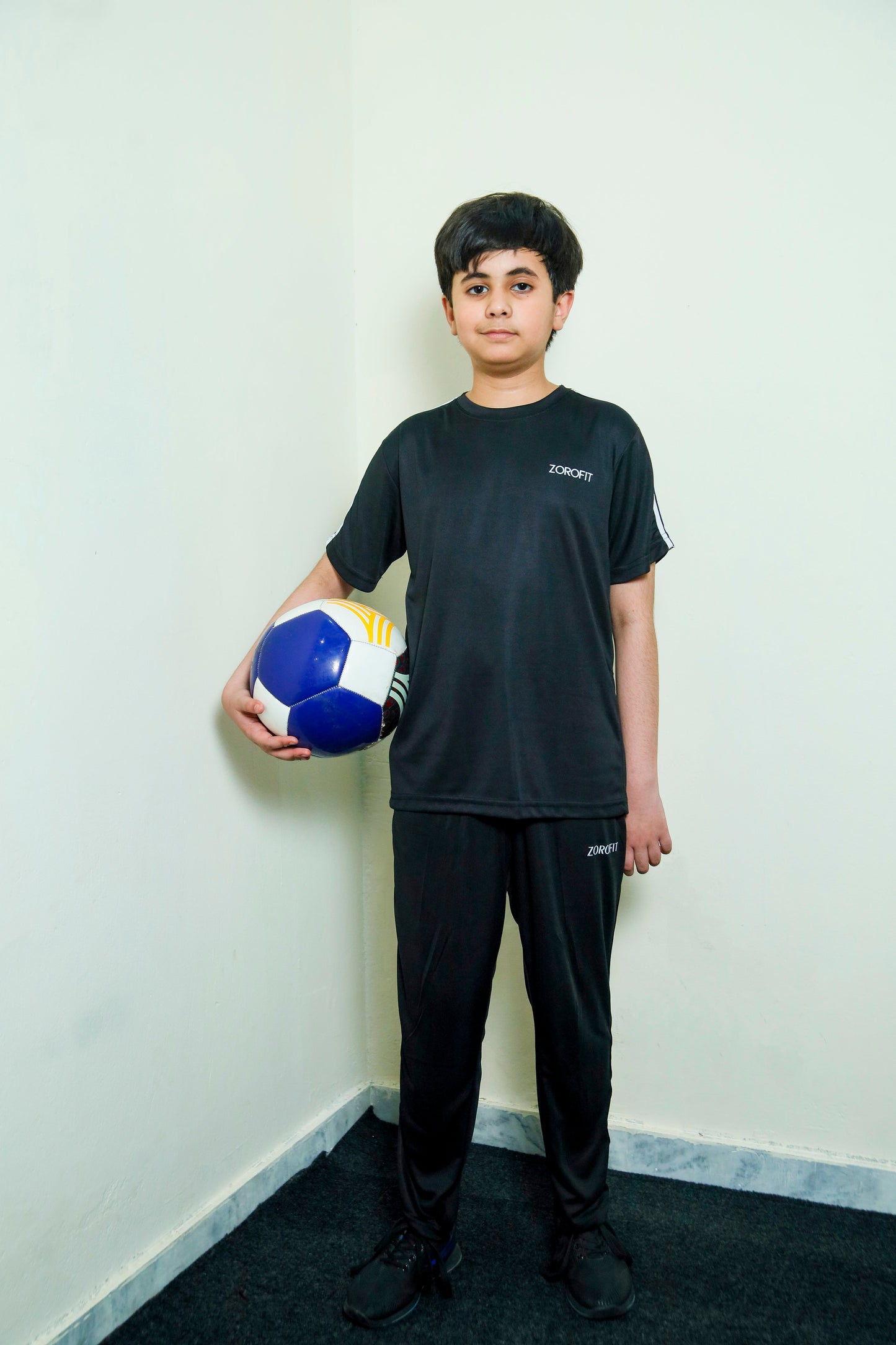 Black Triliner Kids Tracksuit with trousers