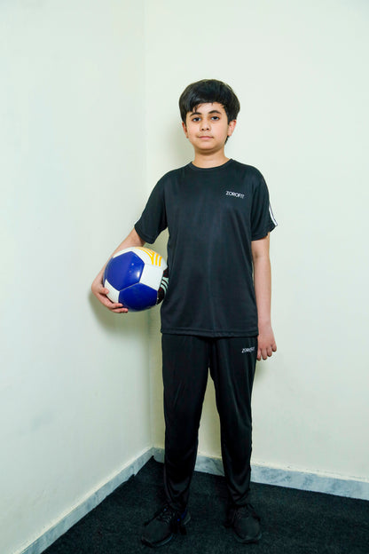 Black Triliner Kids Tracksuit with trousers