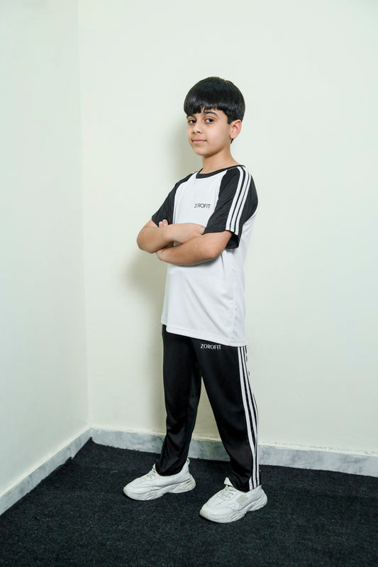White Triliner Kids Tracksuit